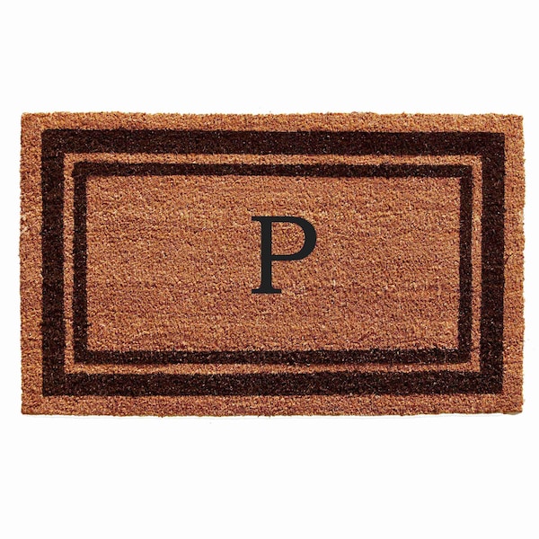 Calloway Mills Monogram Door Mat, Natural, Brown, 18 in W x 30 in L 152981830P - main